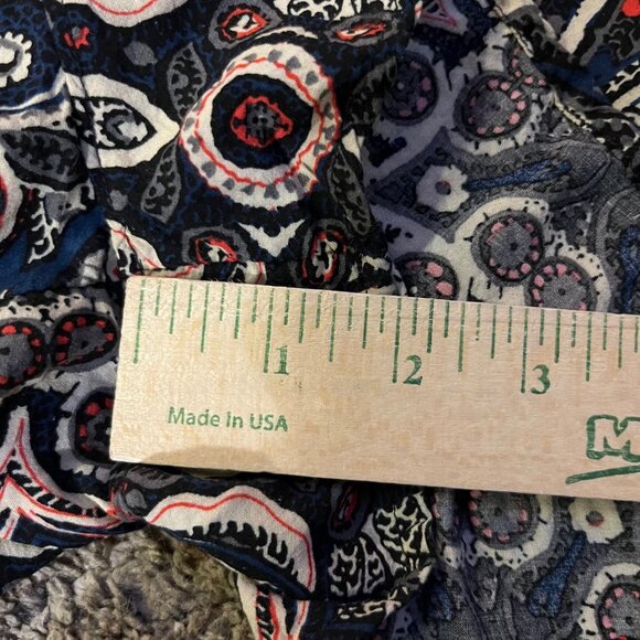 Abercrombie & Fitch Paisley Romper Juniors M Used Long Sleeve Flare - Picture 9 of 15